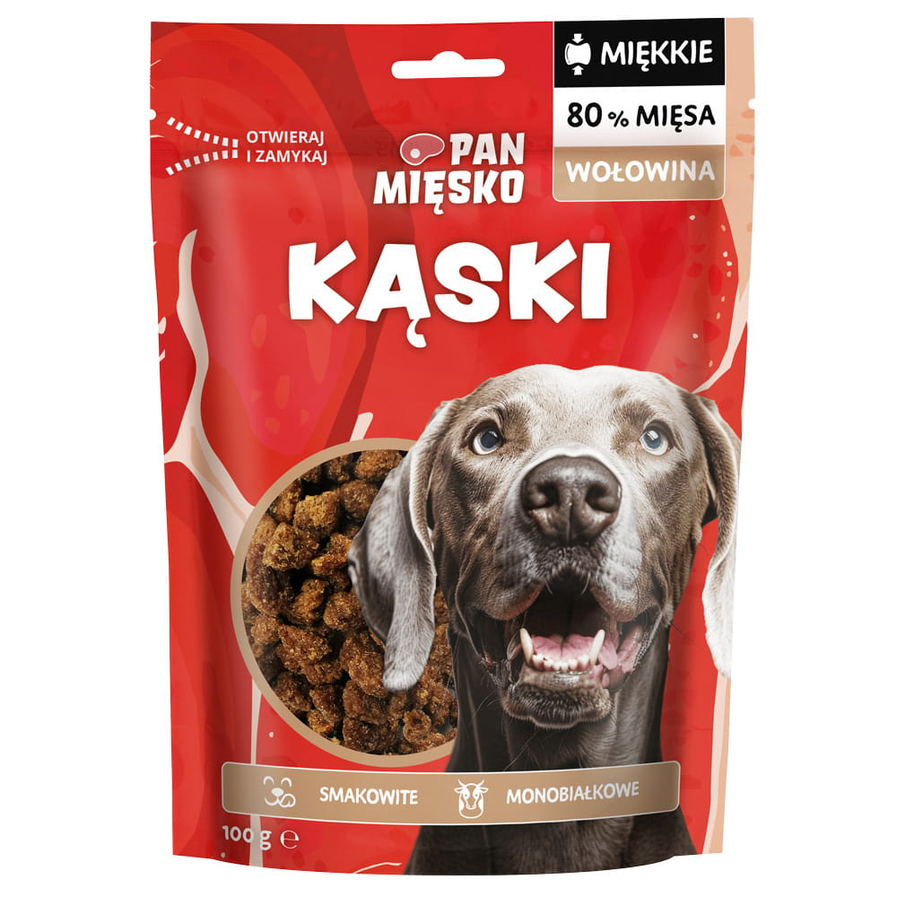 Pan Mięsko Przysmak dla psa Kąski Wołowina (dorosły) 100g